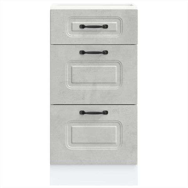 vidaXL Kitchen Base Cabinet Kalmar Concrete Grey Engineered Wood