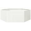 vidaXL Garden Planter White Hexagon 138x120x45 cm Steel
