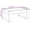 vidaXL Coffee Table with Infinity LED Black 70x53x30 cm