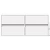 vidaXL TV Wall Cabinet with LED Lights White 100x31x45 cm