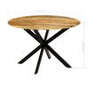 vidaXL Dining Table Solid Rough Mango Wood and Steel 120x77 cm