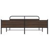 vidaXL Metal Bed Frame without Mattress Brown Oak 200x200 cm