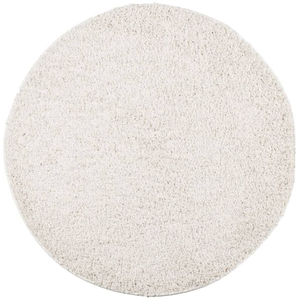 vidaXL Shaggy Rug PAMPLONA High Pile Modern Cream &Oslash; 160 cm