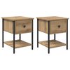vidaXL Bedside Table 2 pcs Artisan Oak 34 x 35.5 x 45 cm