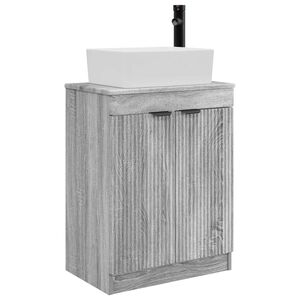 vidaXL Bathroom Vanity with Sink Grey Sonoma 54 x 35 x 83 cm