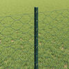 vidaXL Fence with Post Green 0.8 x 10 m Steel and PVC