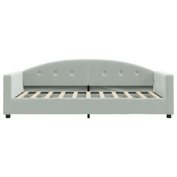 vidaXL Day Bed without Mattress Light Grey 90x190 cm Single Velvet