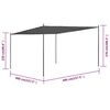 vidaXL Gazebo with Slanted Roof 400x400x270 cm Anthracite 180 g/m²
