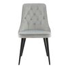 Venture Home Dining Chairs 2 pcs Velvet Deluxe Velvet Light Grey and Black