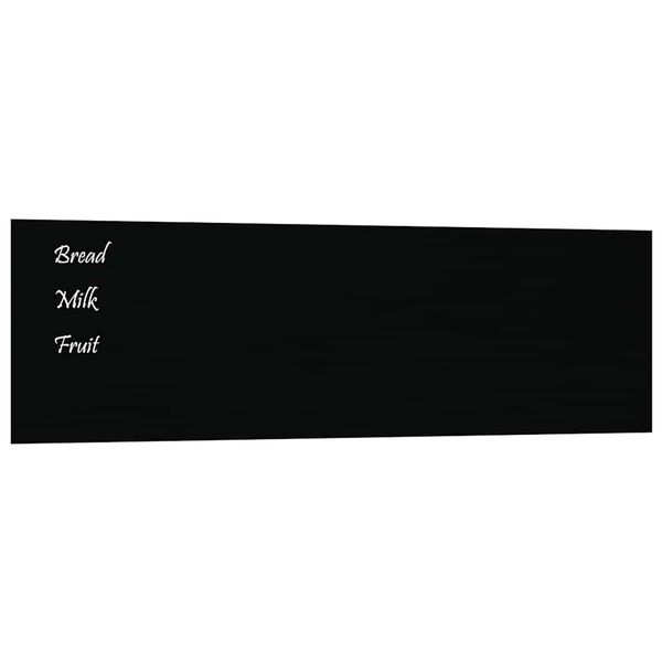 vidaXL Wall-mounted Magnetic Board Black 100x30 cm Tempered Glass