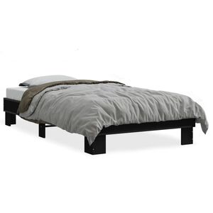 vidaXL Bed Frame without Mattress Black 100x200 cm