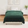 vidaXL Faux Rabbit Fur Blanket Olite 4 pcs Dark Green 130 x 150 cm