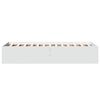 vidaXL Bed Frame without Mattress White 75x190 cm Small Single Engineered Wood