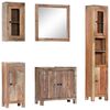 vidaXL 5 Piece Bathroom Set Solid Acacia Wood