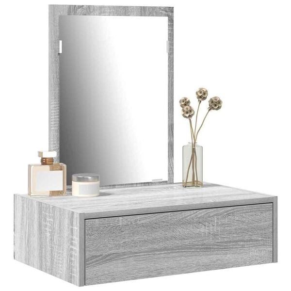 vidaXL Dressing Table with Drawer Grey 60 x 40 x 70 cm Engineered Wood