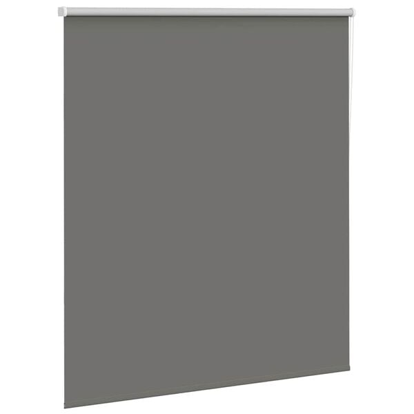 vidaXL Roller Blind Blackout Grey 135x175 cm Fabric Width 131.6 cm Polyester