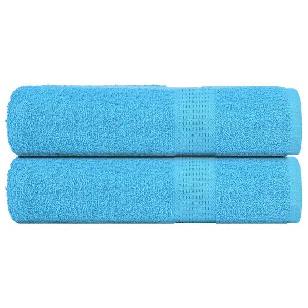 vidaXL Hand Towels "FROGN" 2 pcs Turquoise 50x100 cm 360 gsm