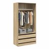 vidaXL Wardrobe Sonoma Oak 100x50x200 cm Engineered Wood