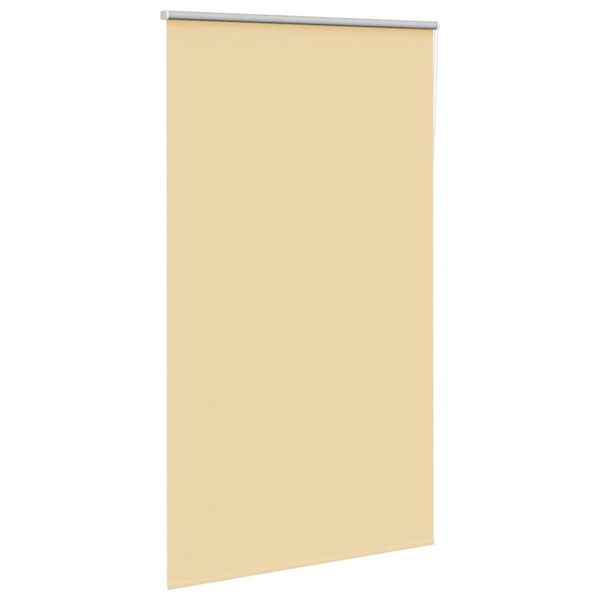vidaXL Roller Blind Blackout Beige 140x210 cm Fabric Width 136.6 cm Polyester