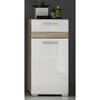 Trendteam Bath Storage Cabinet Set-One White and Light San Remo Oak