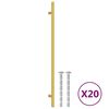 vidaXL Cabinet Handle | Set of 20 | Gold | Stainless Steel