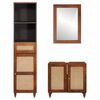 vidaXL Bathroom Cabinet 3 pcs Brown and Black Solid Mango Wood
