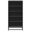 vidaXL Shoe Rack Black 48x38x97.5 cm Engineered Wood