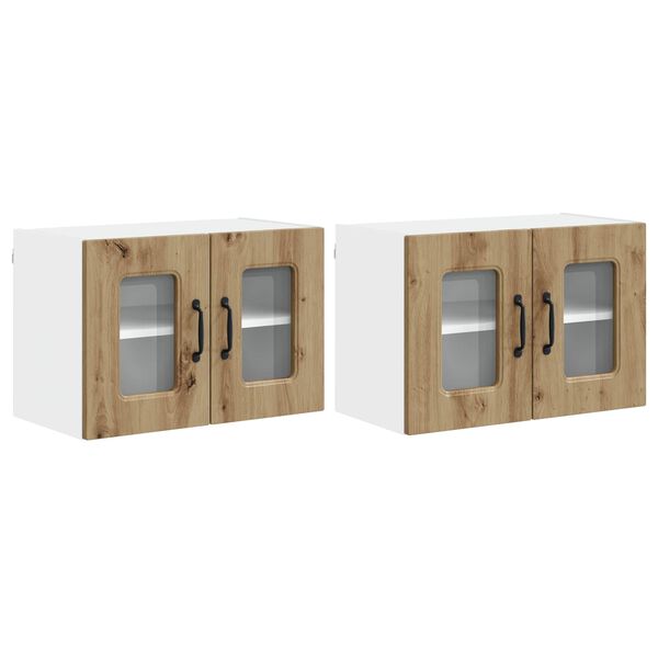 vidaXL Kitchen Wall Cabinet 2 pcs Artisan Oak 60 x 31 x 40 cm