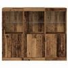 vidaXL LED Sideboard 3 pcs Old Wood 123 x 37 x 100 cm Engineered Wood