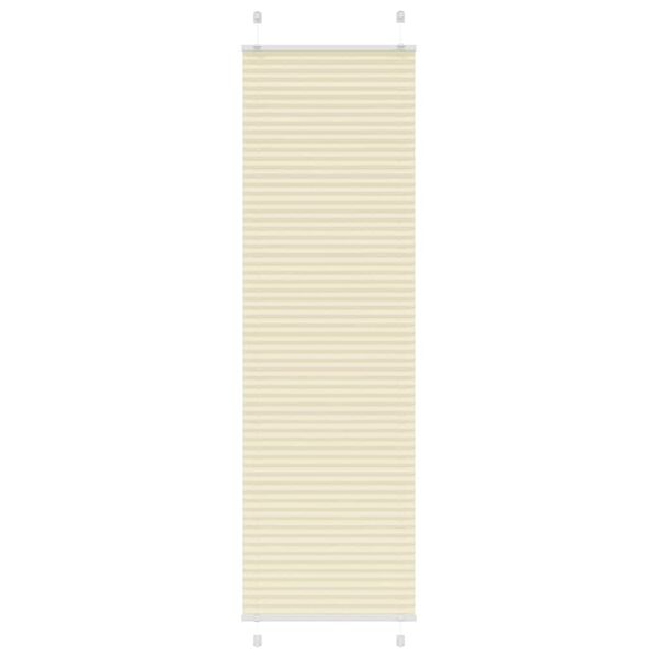 vidaXL Pleated Blind Cream 60x200 cm Fabric Width 59.4 cm Polyester