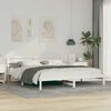 vidaXL Bed Frame with Headboard White 200 x 200 cm Solid Pine Wood