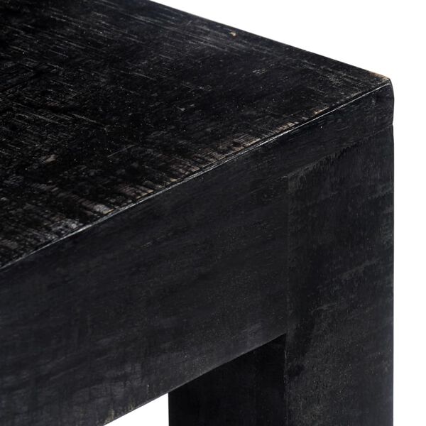 vidaXL Console Table Black 118x30x76 cm Solid Mango Wood