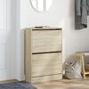 vidaXL Shoe Cabinet Sonoma Oak 60x21x87.5 cm Engineered Wood