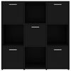 vidaXL Book Cabinet Black 90x30x90 cm Engineered Wood
