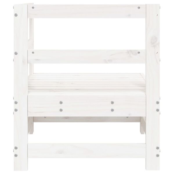 vidaXL Garden Corner Sofa White Solid Wood Pine