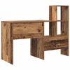 vidaXL Desk with Shelf Old Wood 131.5 x 50 x 106.5 cm Engineered Wood