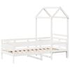 vidaXL Day Bed with Roof without Mattress White 80x200 cm Solid Wood