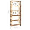 vidaXL 6-Tier Shelf 80x30x205 cm Solid Oak Wood