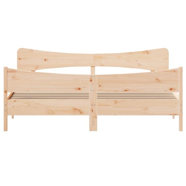 vidaXL Bed Frame without Mattress 200x200 cm Solid Wood Pine