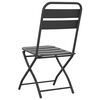 vidaXL Garden Folding Chair 2 pcs Anthracite 55 x 56.5 x 91cm Steel