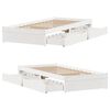 vidaXL Bed Frame without Mattress White 90x200 cm Solid Wood Pine