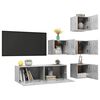 vidaXL 5 Piece TV Cabinet Set Concrete Grey Engineered Wood