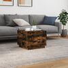 vidaXL Coffee Table with LED Lights Smoked Oak 50x50x40 cm