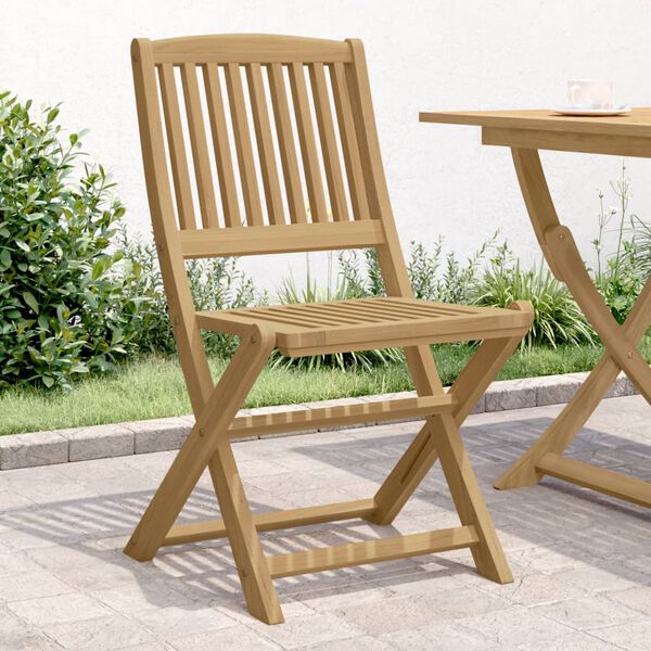 vidaXL Folding Garden Chairs 2 pcs 57x48.5x90 cm Solid Wood Acacia