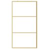 vidaXL Walk-in Shower Wall with Clear ESG Glass Gold 100x195 cm