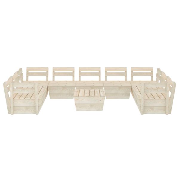 vidaXL 10 Piece Garden Pallet Lounge Set Impregnated Spruce Wood