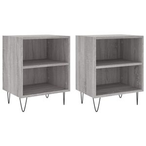 vidaXL Bedside Cabinets 2 pcs Grey Sonoma 40x30x50 cm Engineered Wood