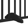 vidaXL Dog Gate with Door Foldable 6 Panels Black 480 cm Poplar Wood