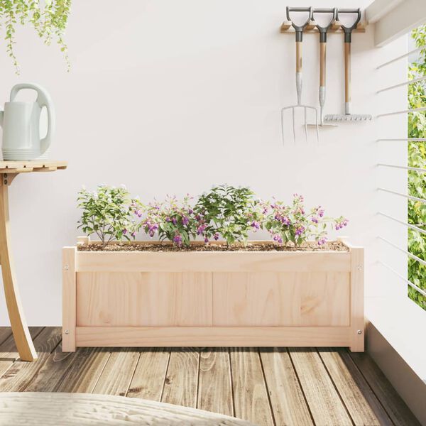 vidaXL Garden Planter 90x31x31 cm Solid Wood Pine