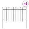 vidaXL Garden Fence BOXTEL 6 pcs 10.2 x 1 m Powder-coated Steel Grey